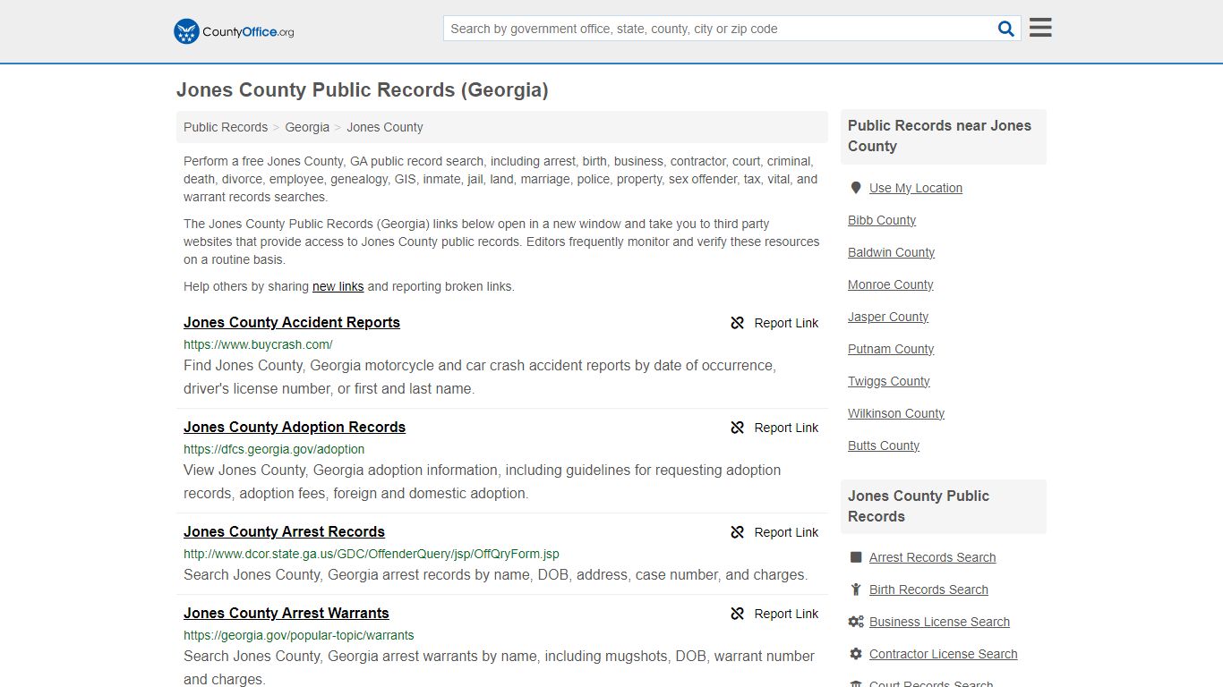 Public Records - Jones County, GA (Business, Criminal, GIS, Property ...