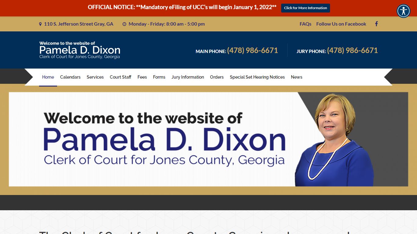 Pamela D. Dixon - Clerk of Court for Jones County, Georgia